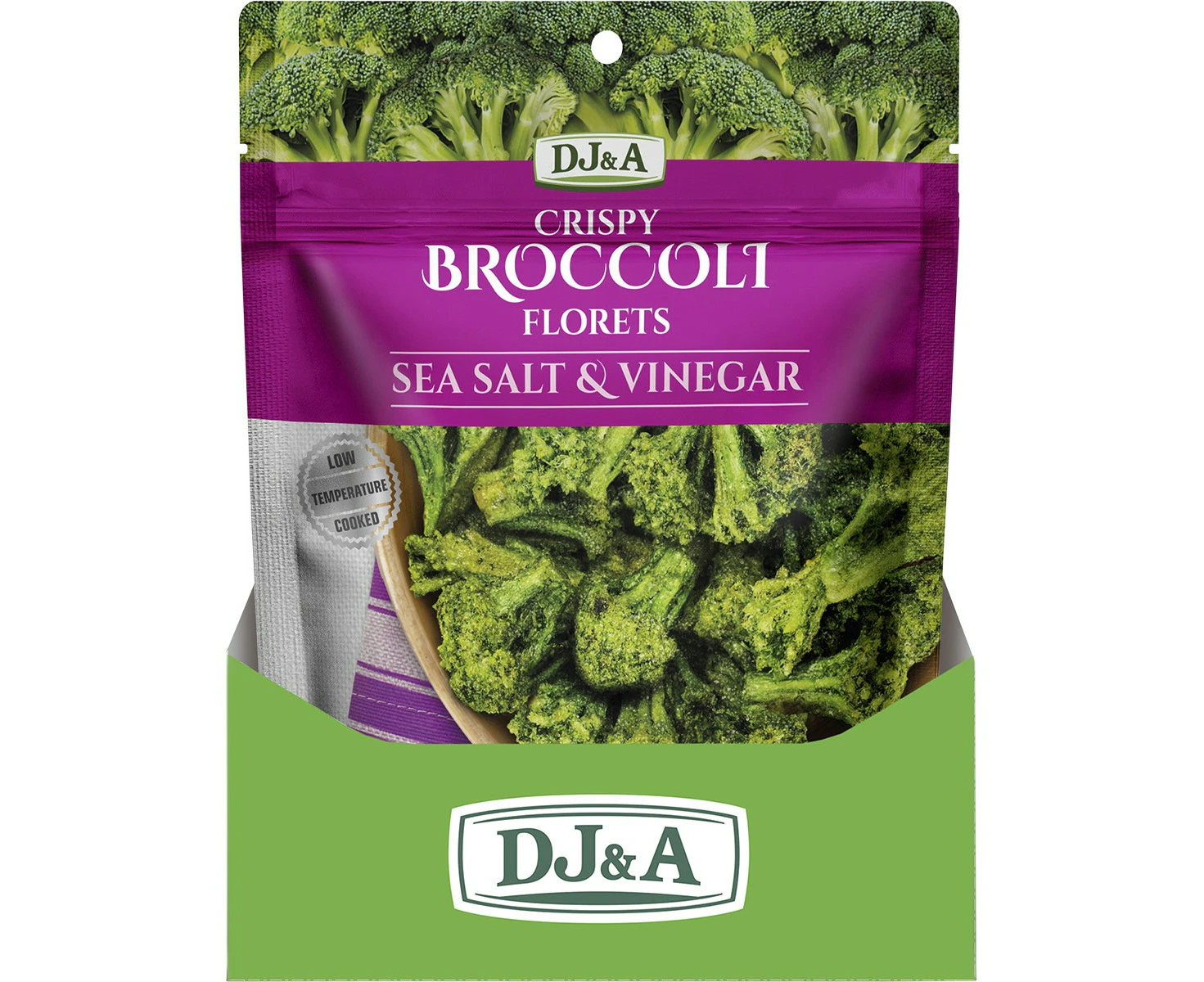 DJ&A Crispy Broccoli Florets Sea Salt & Vinegar 12x25g