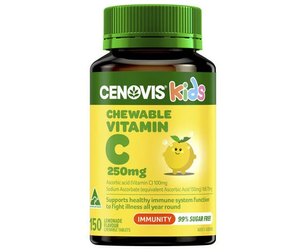 Cenovis Kids Vitamin C 250mg Lemonade 150 Chewable Tablets