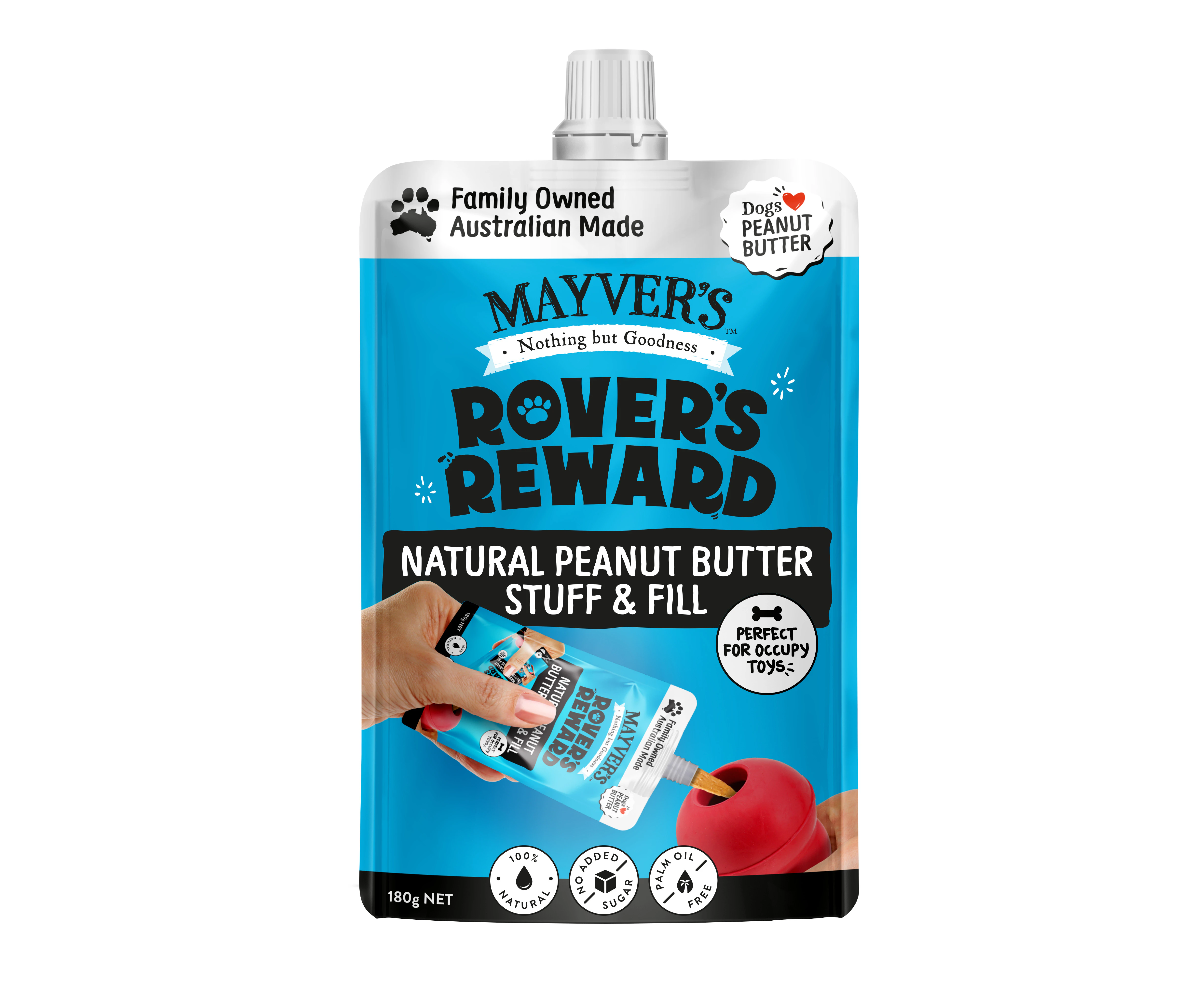 Mayver's Rover's Reward Natural PB Pouch 180g(Pack of 8)