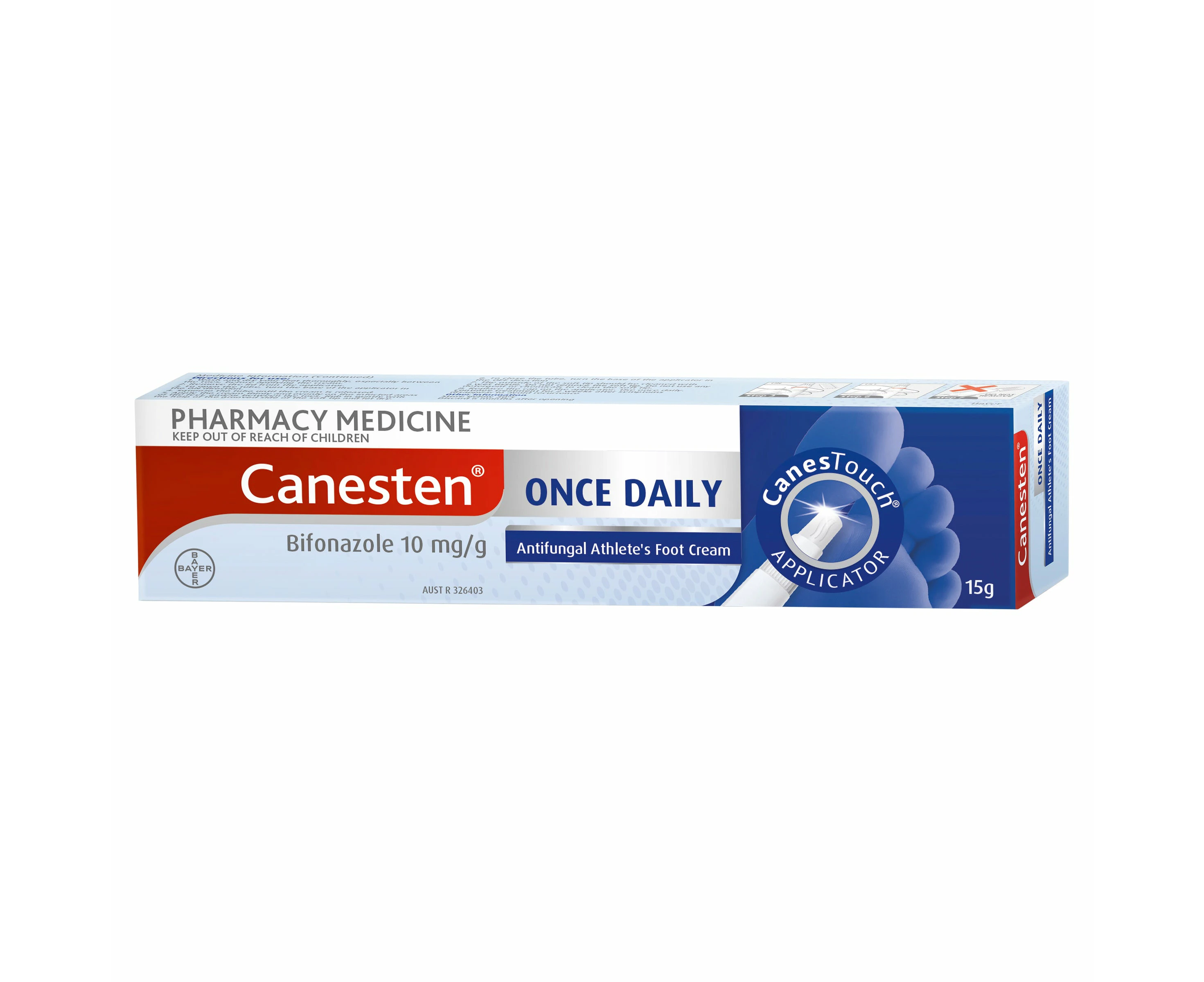 Canesten Once Daily Antifungal Athlete's Foot Cream With Applicator 15g