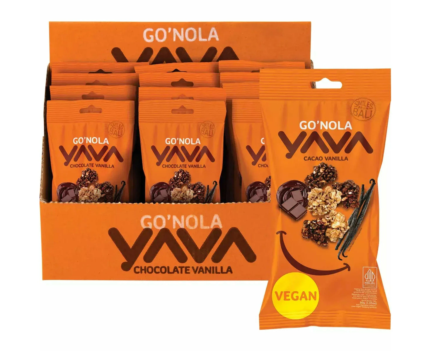 YAVA Go'Nola Cacao Vanilla 12x30g