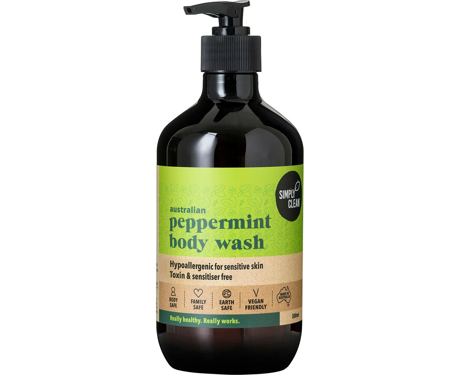 Simply Clean Peppermint Body Wash 500ml