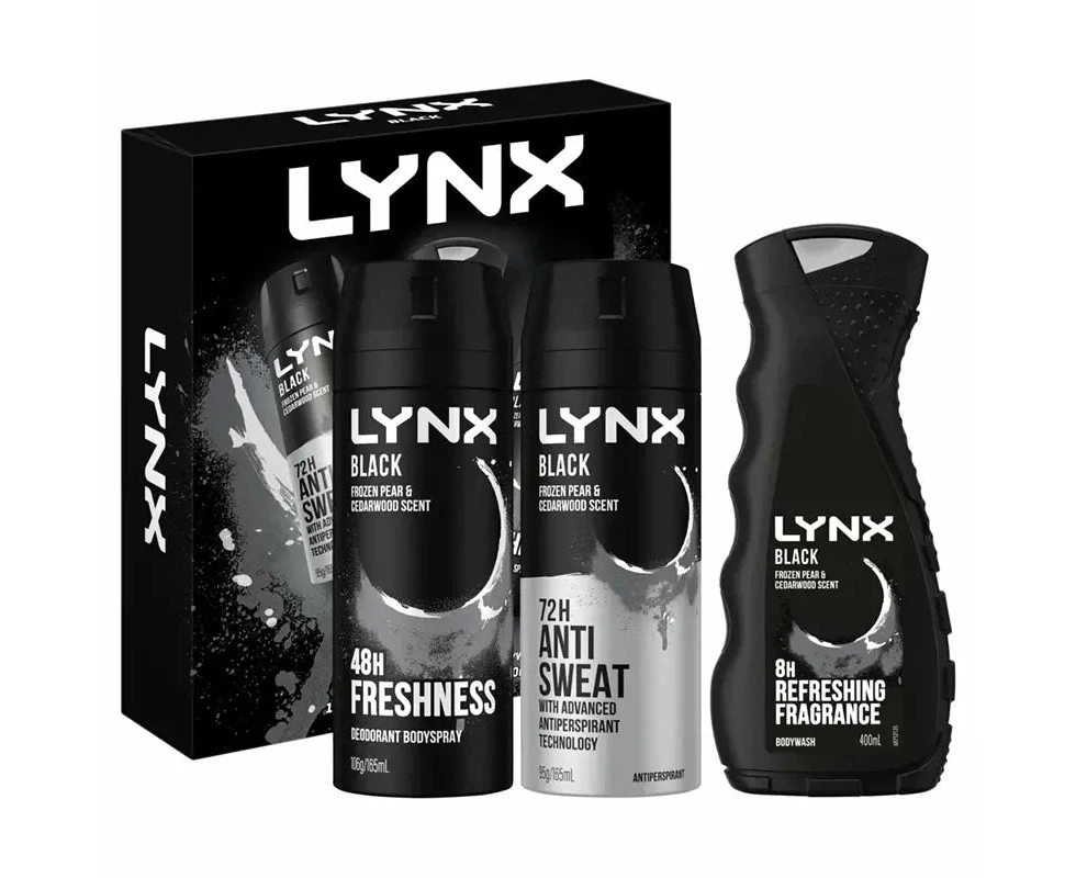 Lynx Core Trio Black Gift Set