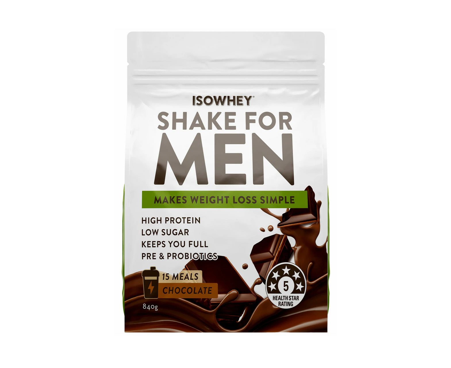 IsoWhey Men's Shake Chocolate 840g