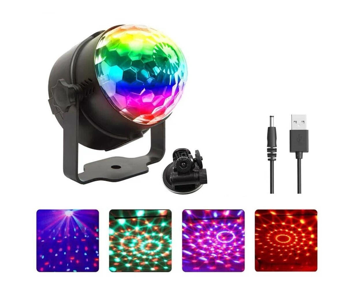 USB Mini LED Disco Lights RGB Ball Party Strobe Effect Lamp