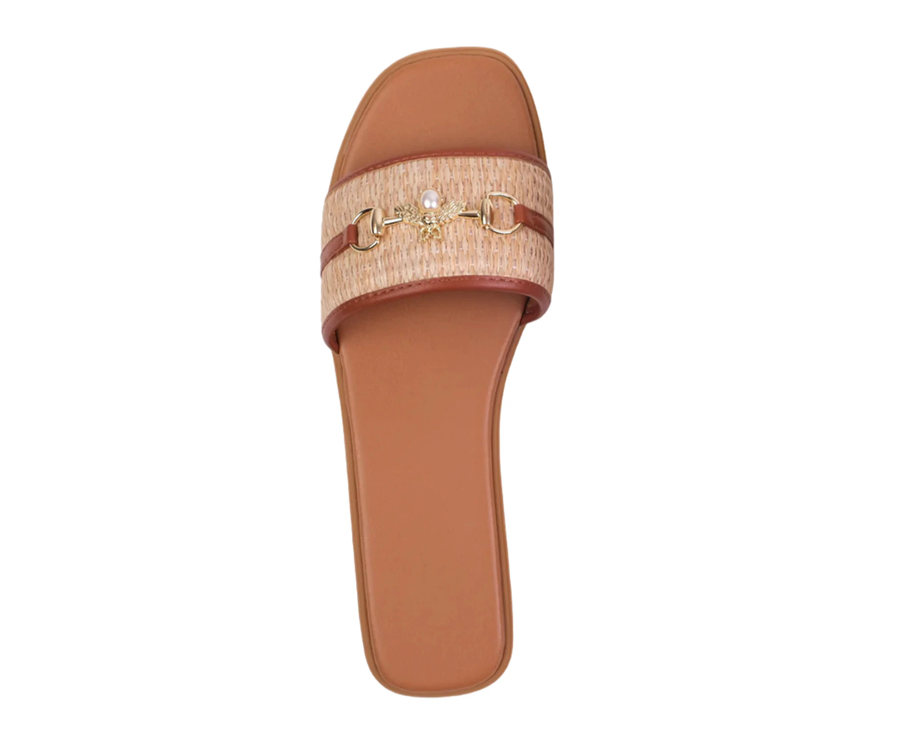 Where The Wild Things Are Womens Harmony Straw PU Sandals (Tan) - WM263