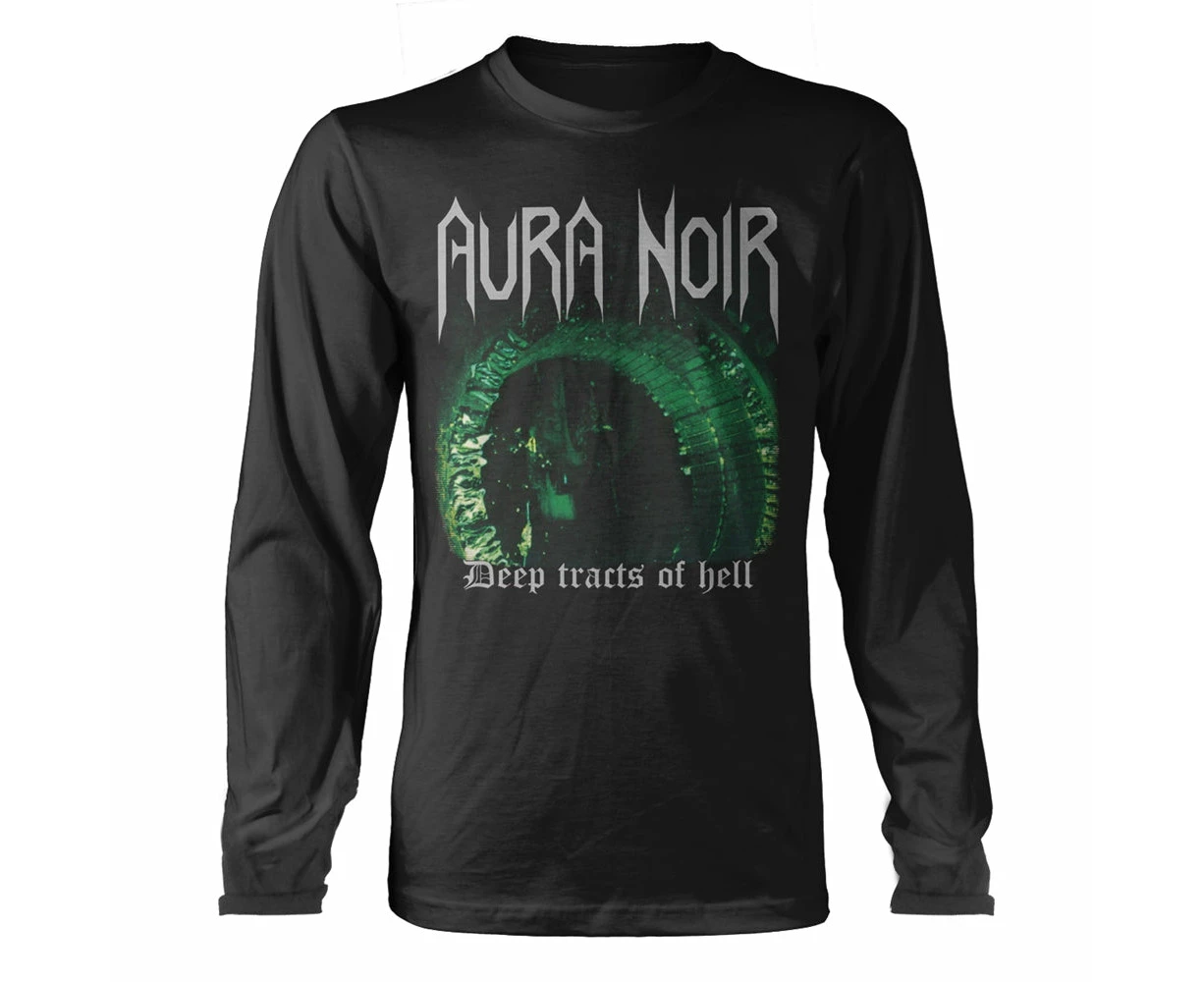 Aura Noir Unisex Long Sleeved T-Shirt: Deep Tracts Of Hell (Back Print)