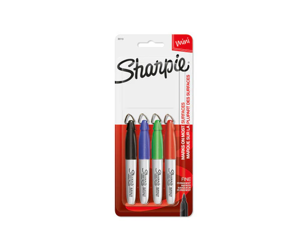 Sharpie Pen Fine Mini Pack 4 Box 6 (35113PP)