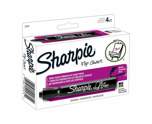 Sharpie Flip Chart Markers Assorted Box 4 (22474)