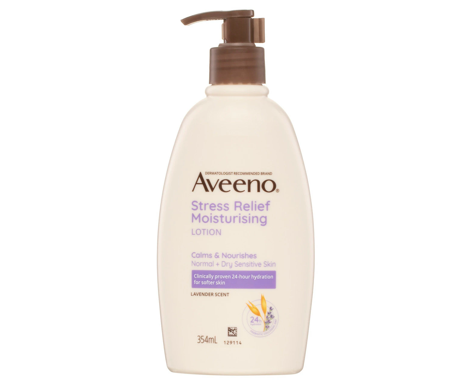 Aveeno Stress Relief Lavender Scented Moisturising Body Lotion 354mL