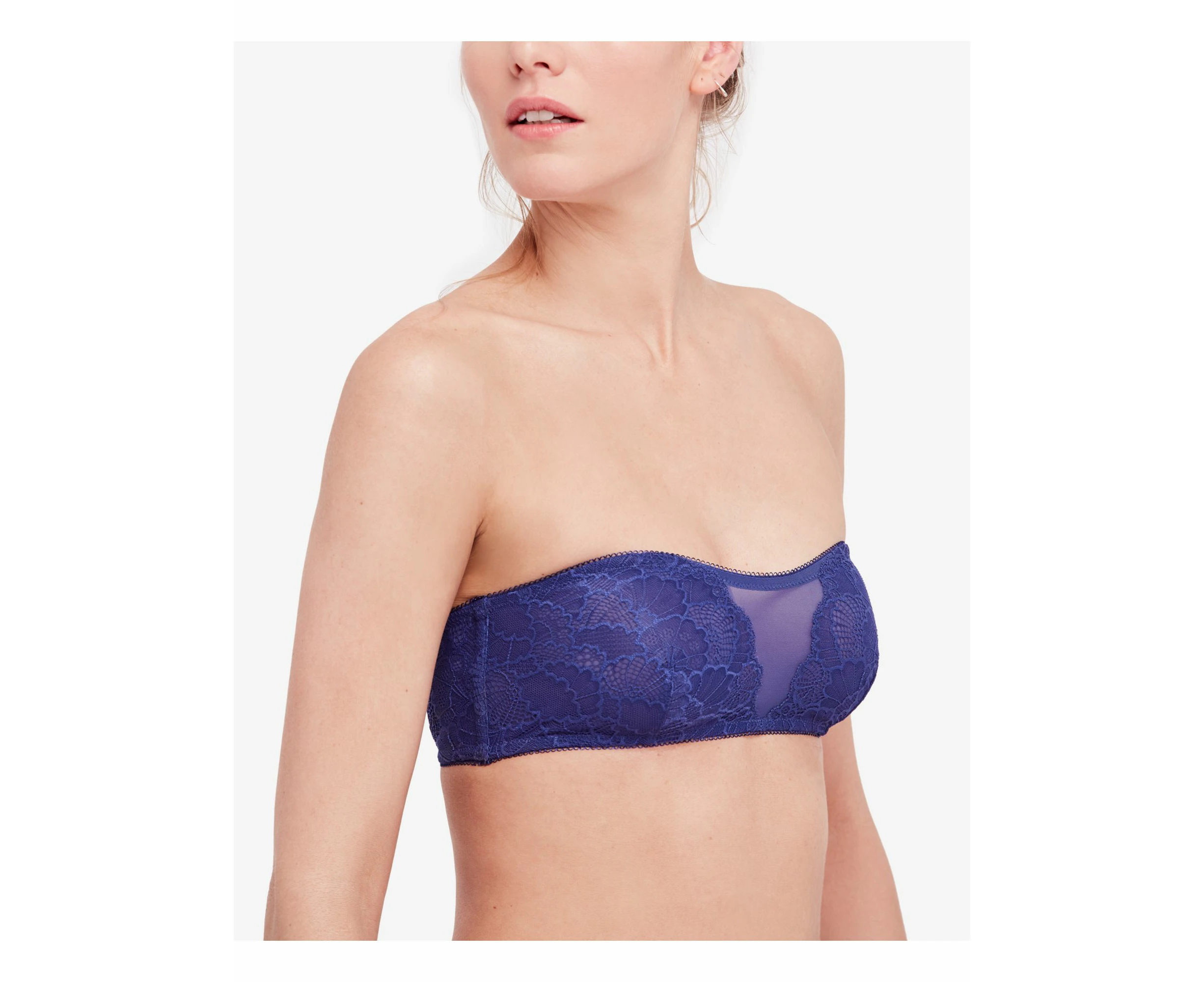 Free People Womens Malinda Lace Wireless Bandeau Bra