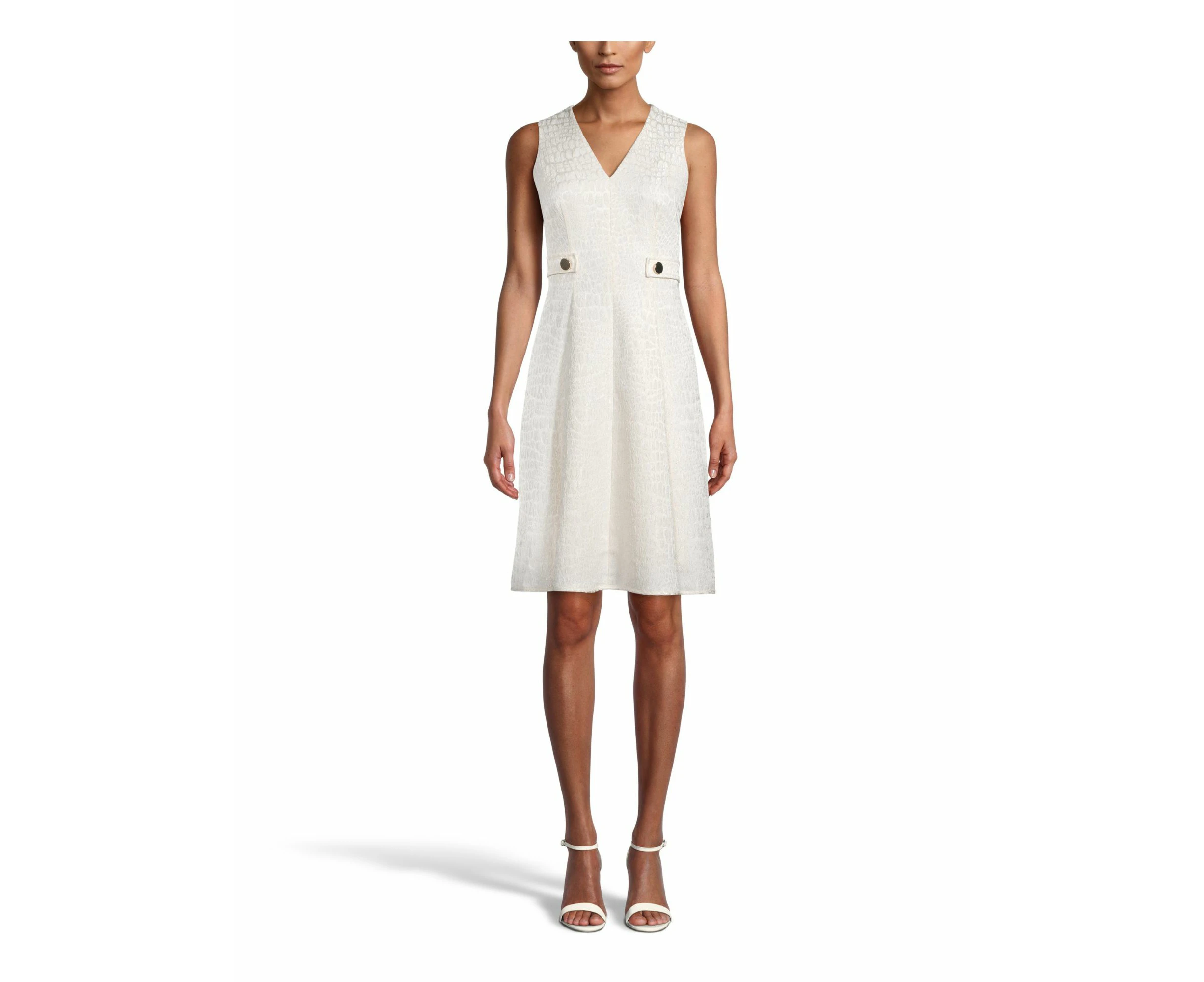 Anne Klein Women's Dresses Fit & Flare Dress - Color: Anne White