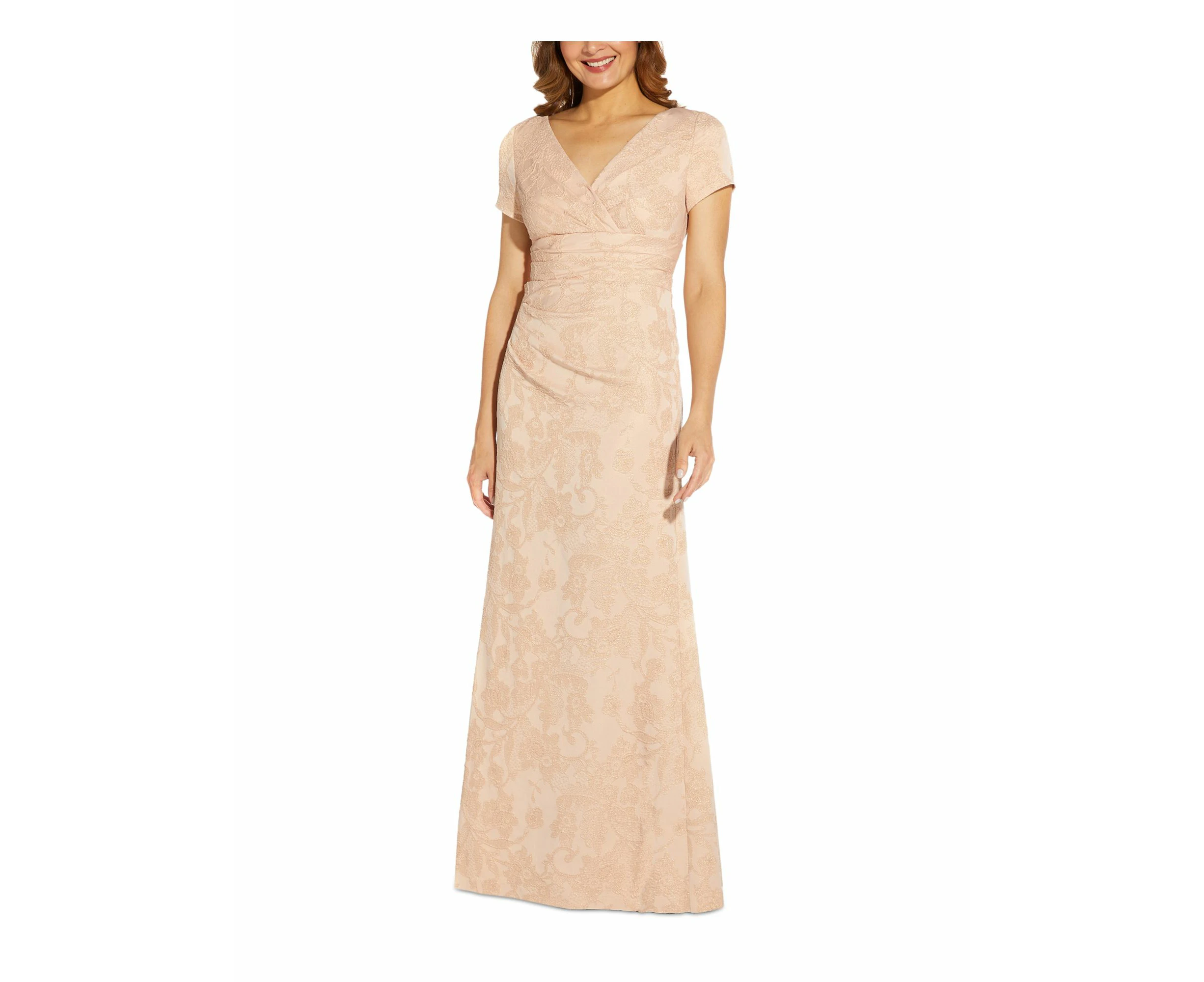 Adrianna Papell Women's Dresses Evening Dress - Color: Blush Gold