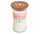 WoodWick Island Getaway Trilogy Scented Crafted Candle Glass Wax w/ Lid Large