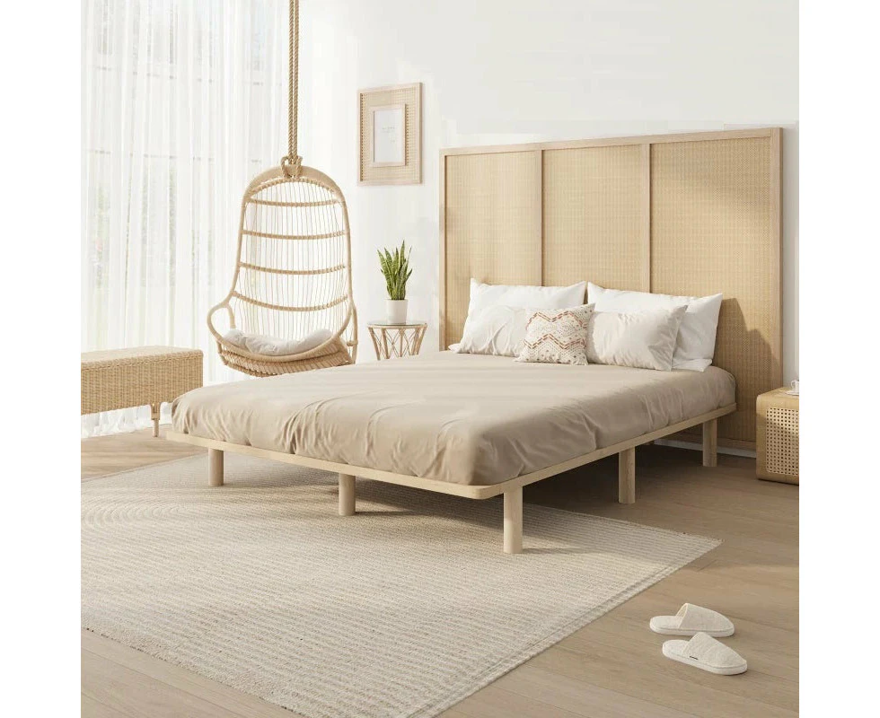 Scandi Luxe Premium Timber Platform Bed | Reinforced Durable Wooden Floating Bed Base | 5 Sizes