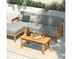 Playa Bonita Wooden Outdoor Lounge Set | Flexi Layout Modern Outdoor Patio Furniture Set | 4-7 Seater Options - 4 Seater Set