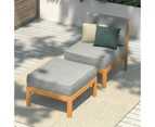 Playa Bonita Wooden Outdoor Lounge Set | Flexi Layout Modern Outdoor Patio Furniture Set | 4-7 Seater Options - 4 Seater Set