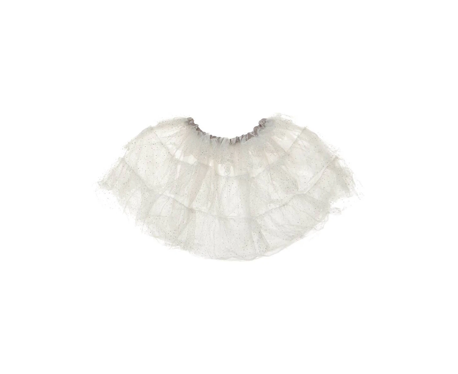 Fairy Princess Girls Deluxe White Tutu with Glitter