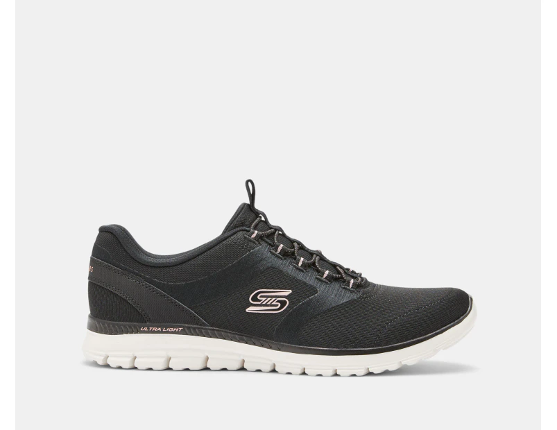 Skechers Women's Luminate Shine Sneakers - Black/Rose Gold