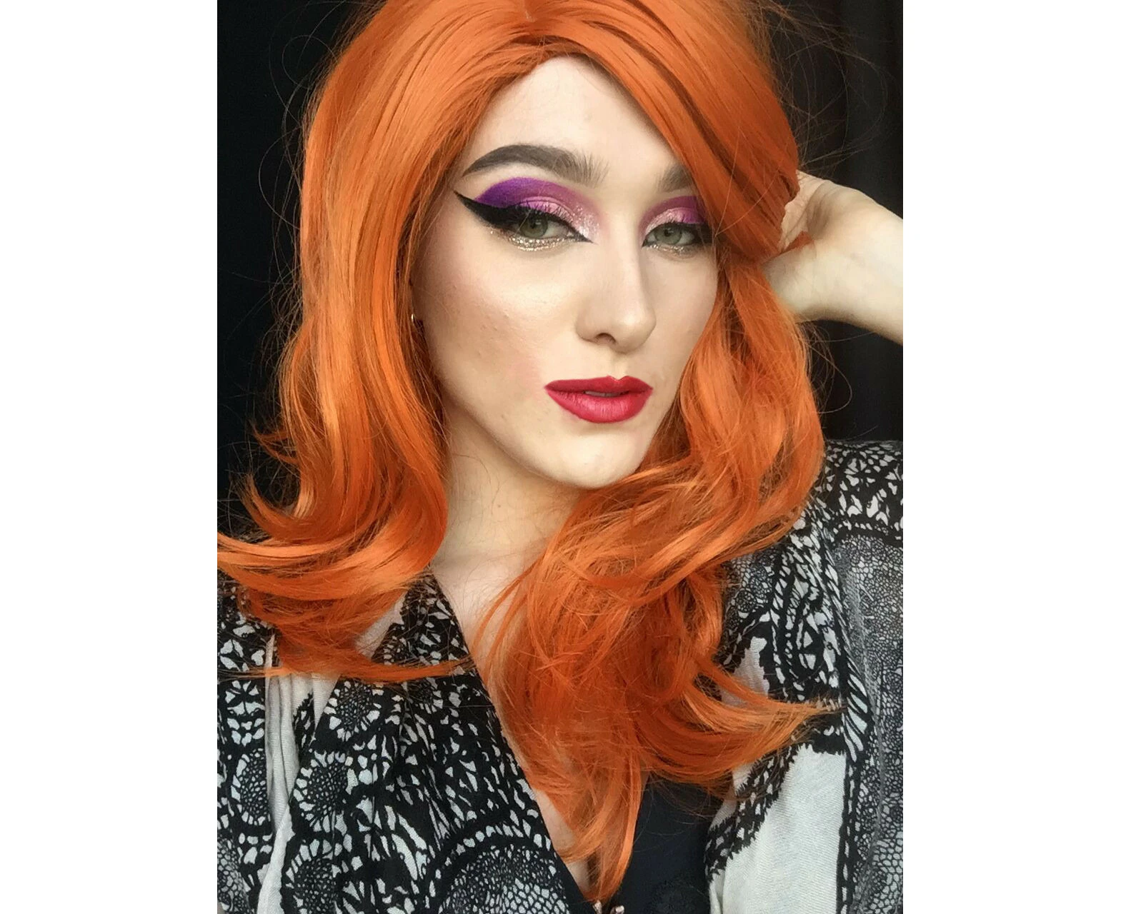 DELUXE Jessica Rabbit (Orange) Costume Wig - by Allaura