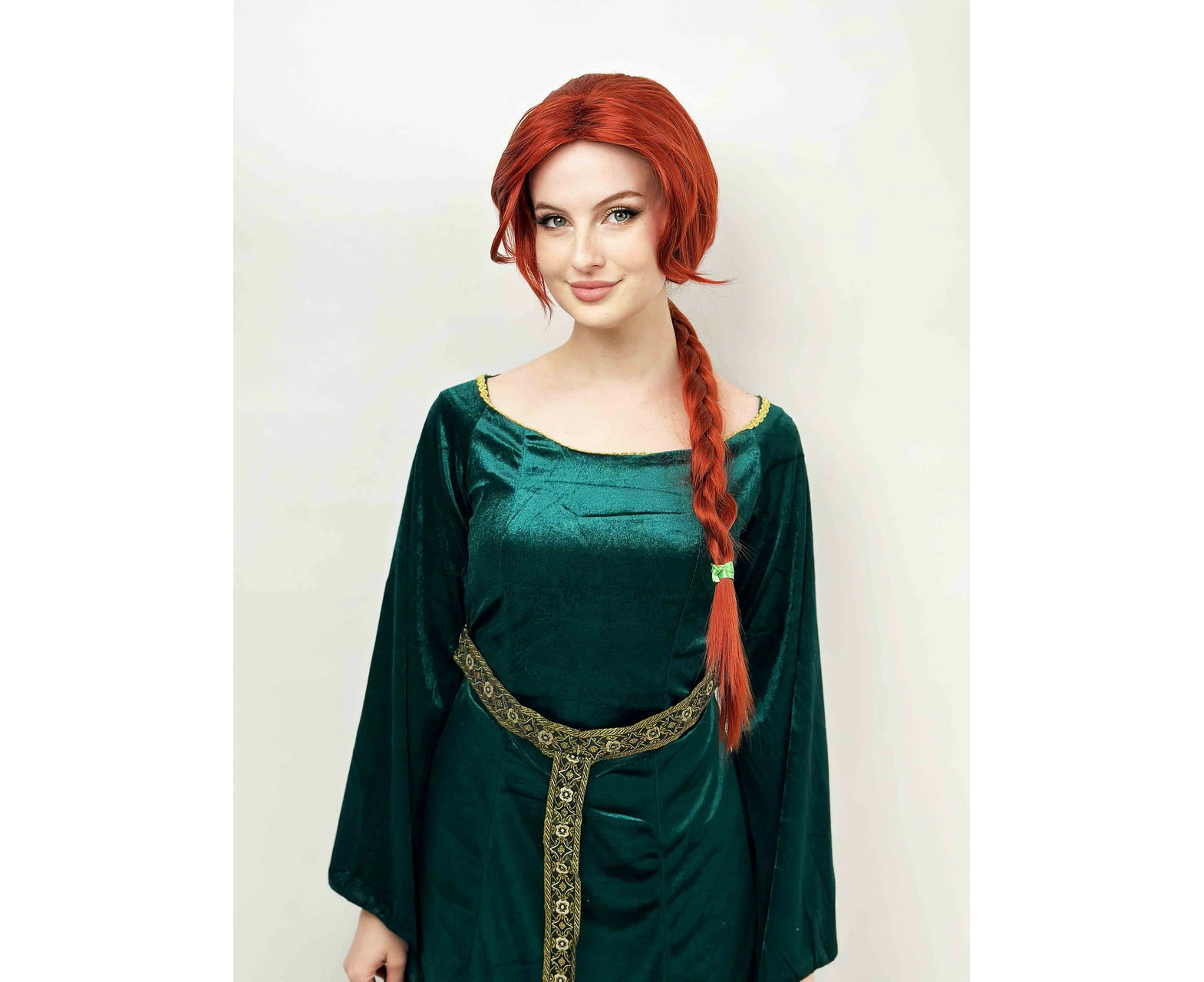 Copper Princess Fiona Shrek Cosplay Wig with Plait by Allaura