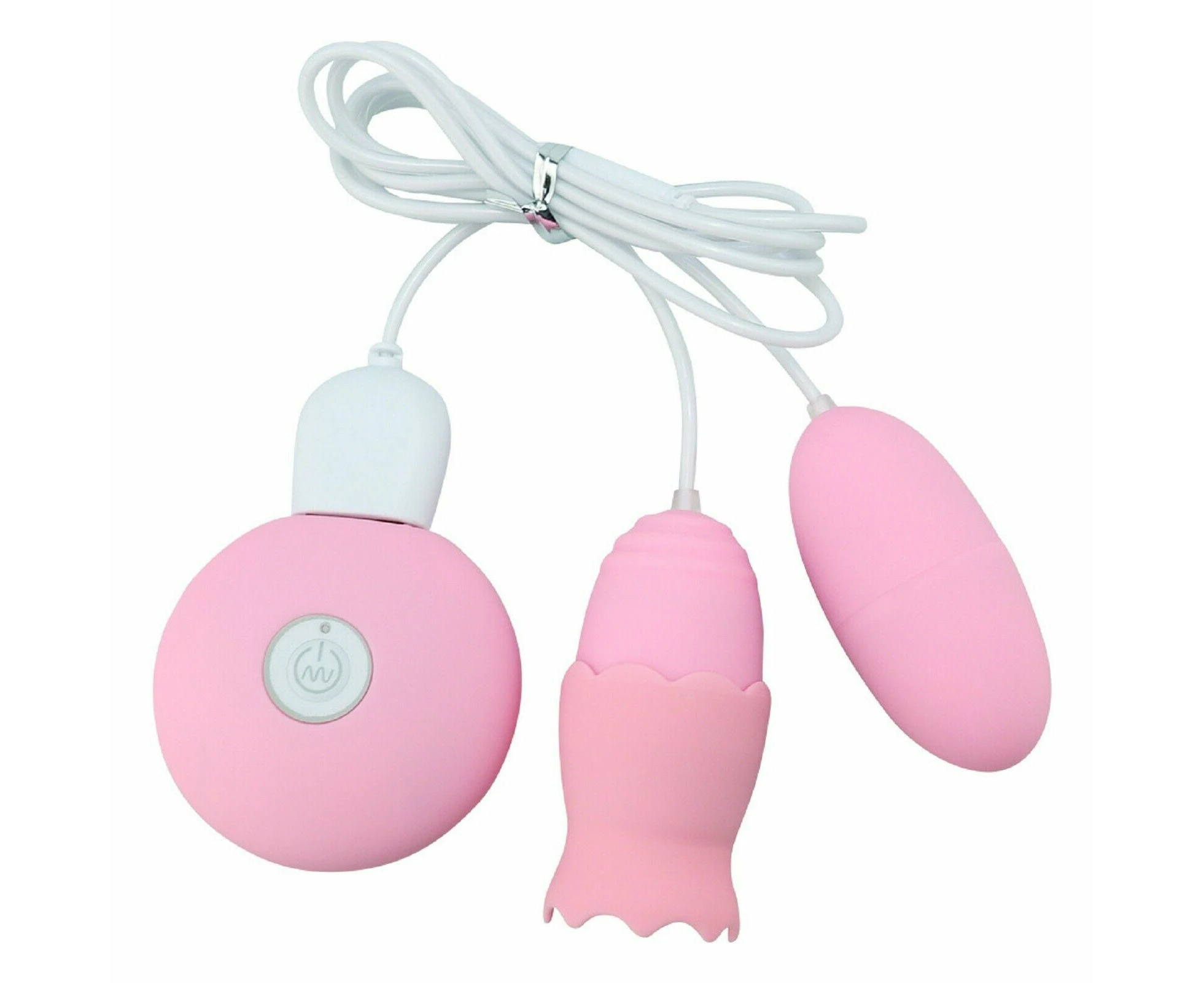 USB Licking Tongue Vibrator Bullet Egg - Pink