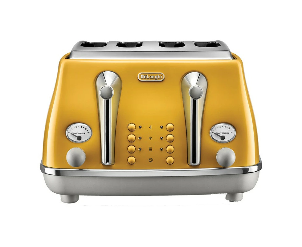 DeLonghi Icona Capitals 4 Slice Toaster - New York Yellow