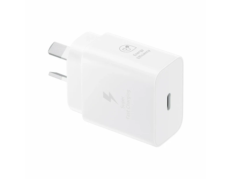 Samsung AC Charger 25W USB-C (2024 GAN Model) - White (No Cable)