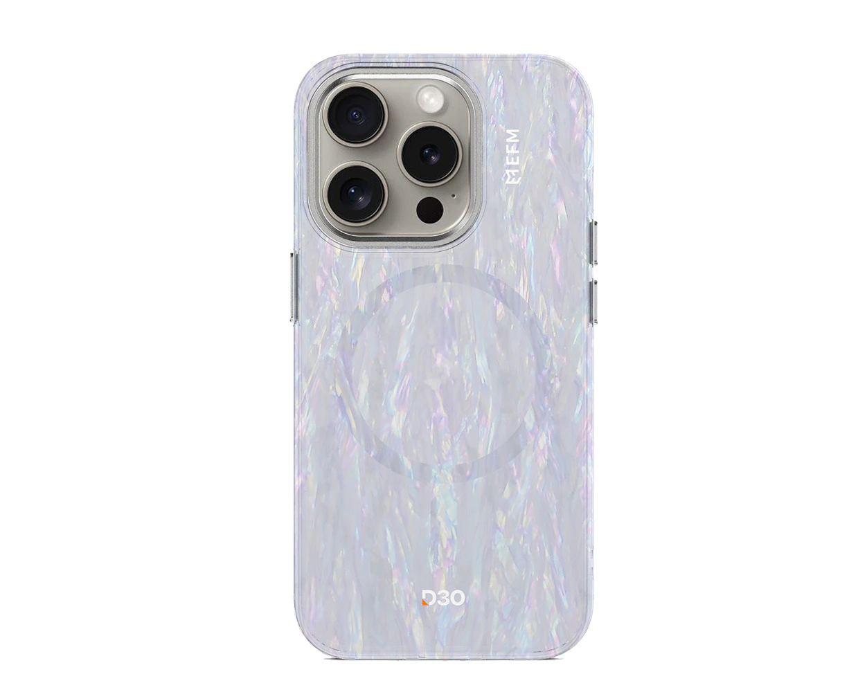 EFM Volta D3O Bio Case Phone Cover For Apple iPhone 16 Plus Mother of Pearl