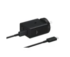 Samsung 50W Duo FAST Charge 2.0 Wall Charger with 1.8M LONG USB-C to USB-C Cable - Black