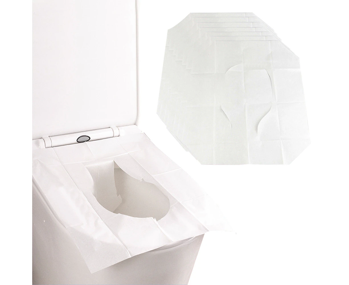 200Pcs Toilet Seat Cover Paper Portable Biodegradable Disposable Sanitary Flushable