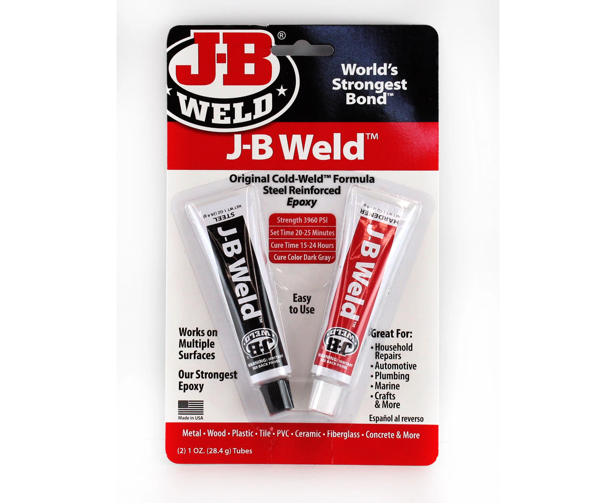 JB Weld 8265-S Original Steel Reinforced Epoxy - Strength 3965 PSI Dark Grey