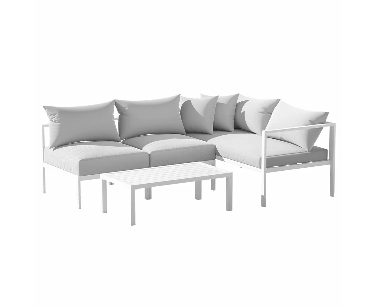 Gardeon 4 Seater Outdoor Sofa Set Aluminium Lounge Setting