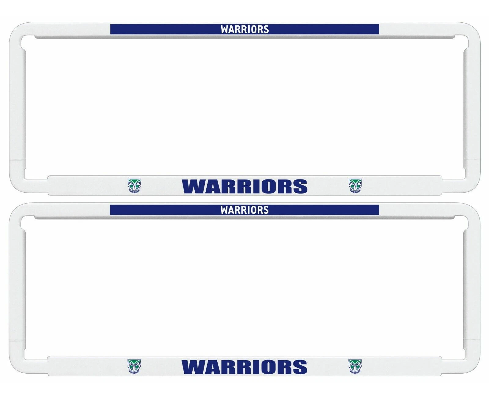 NRL Car Number Plate Frame - Set Of Two - New Zealand Warriors - Front/Back