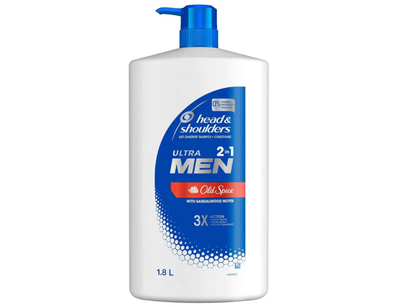 1.8L Head & Shoulders Ultra Men 2 In 1 Old Spice Shampoo And Conditioner