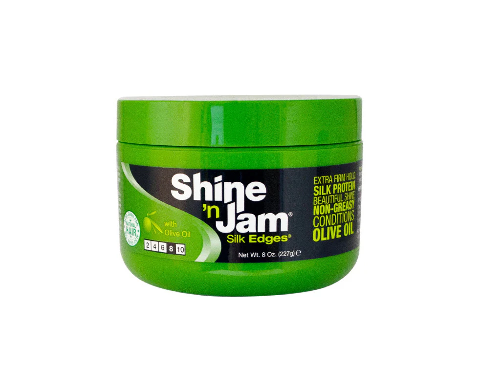 Ampro Shine 'n Jam Silk Edges with Olive Oil 227g (8oz)