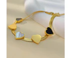 CKCO- PVD 18K Gold Plated Magic Heart Medley Bracelet - Golden