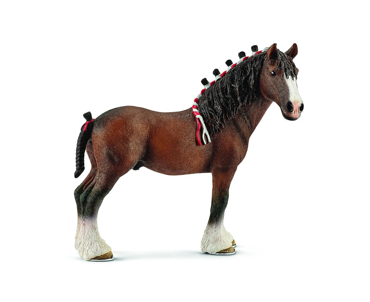 Schleich 5'' Clydesdale Gelding Animal Action Figure Kids/Children Toy 3-8y