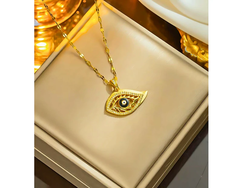 CKCO  - PVD 18K Gold Plated Lucky Eye Necklace - Golden