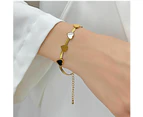 CKCO- PVD 18K Gold Plated Magic Heart Medley Bracelet - Golden