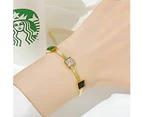 CKCO- PVD 18K Gold Plated Trinity Gemstone Bracelet - Golden