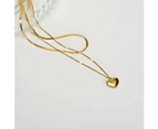 CKCO- PVD 18K Gold Plated Love connection Duo Neckplace - Golden