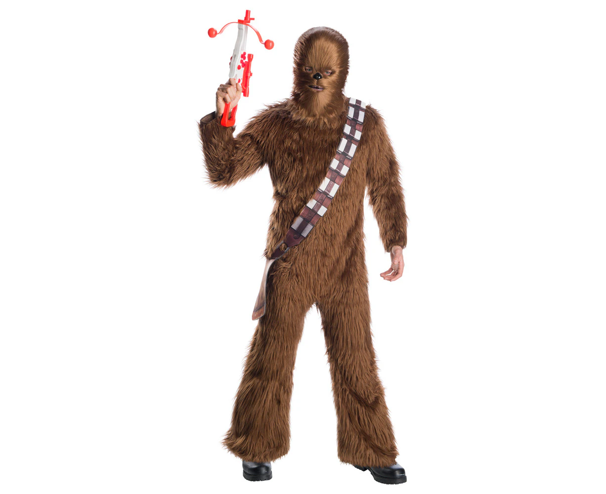 Star Wars Size Standard Chewbacca Adult Deluxe Costume w/ Mask Dress Up Party