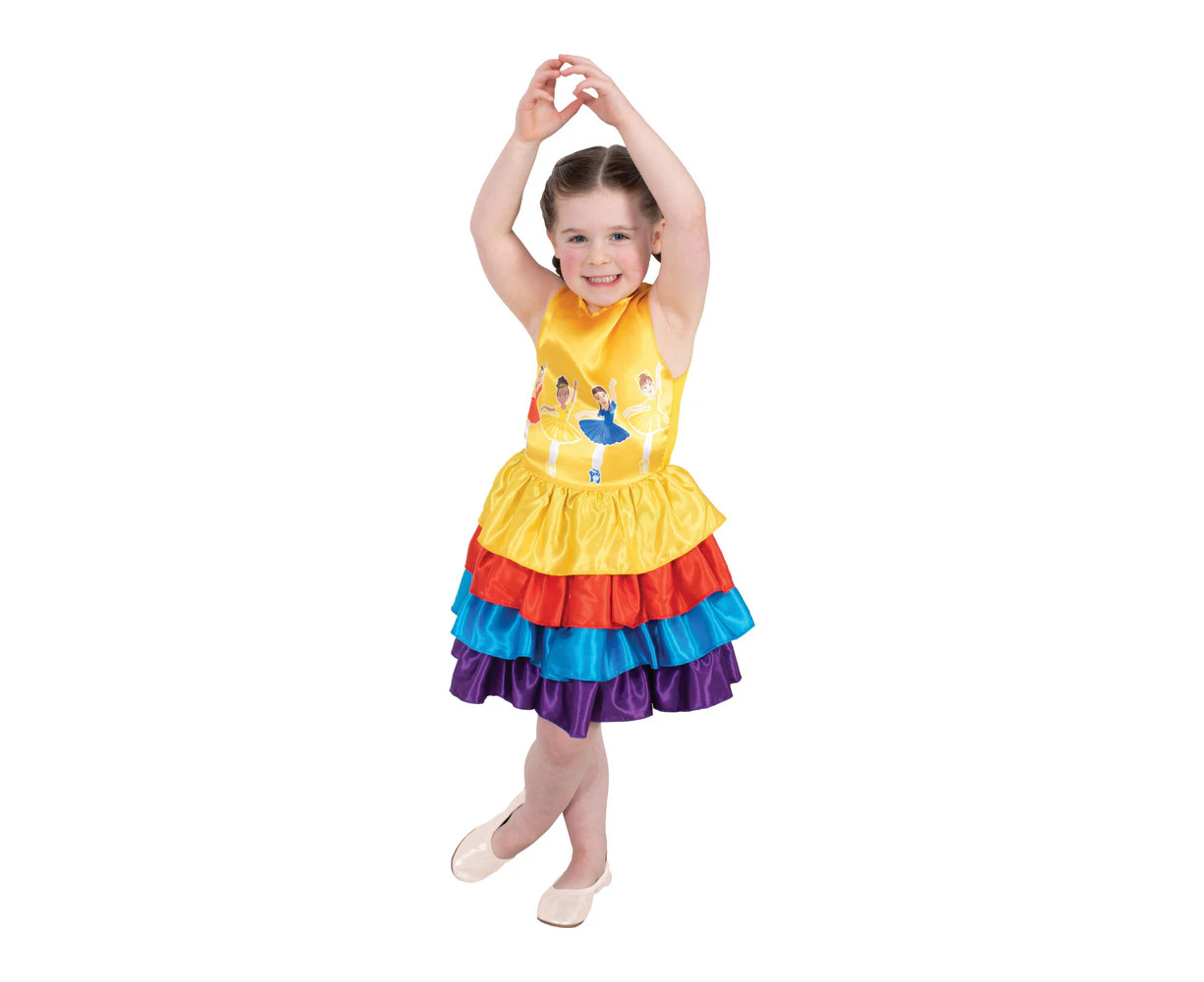 The Wiggles Wiggles Ballerina Multi-Coloured Costume Dress Up Halloween 3-5y