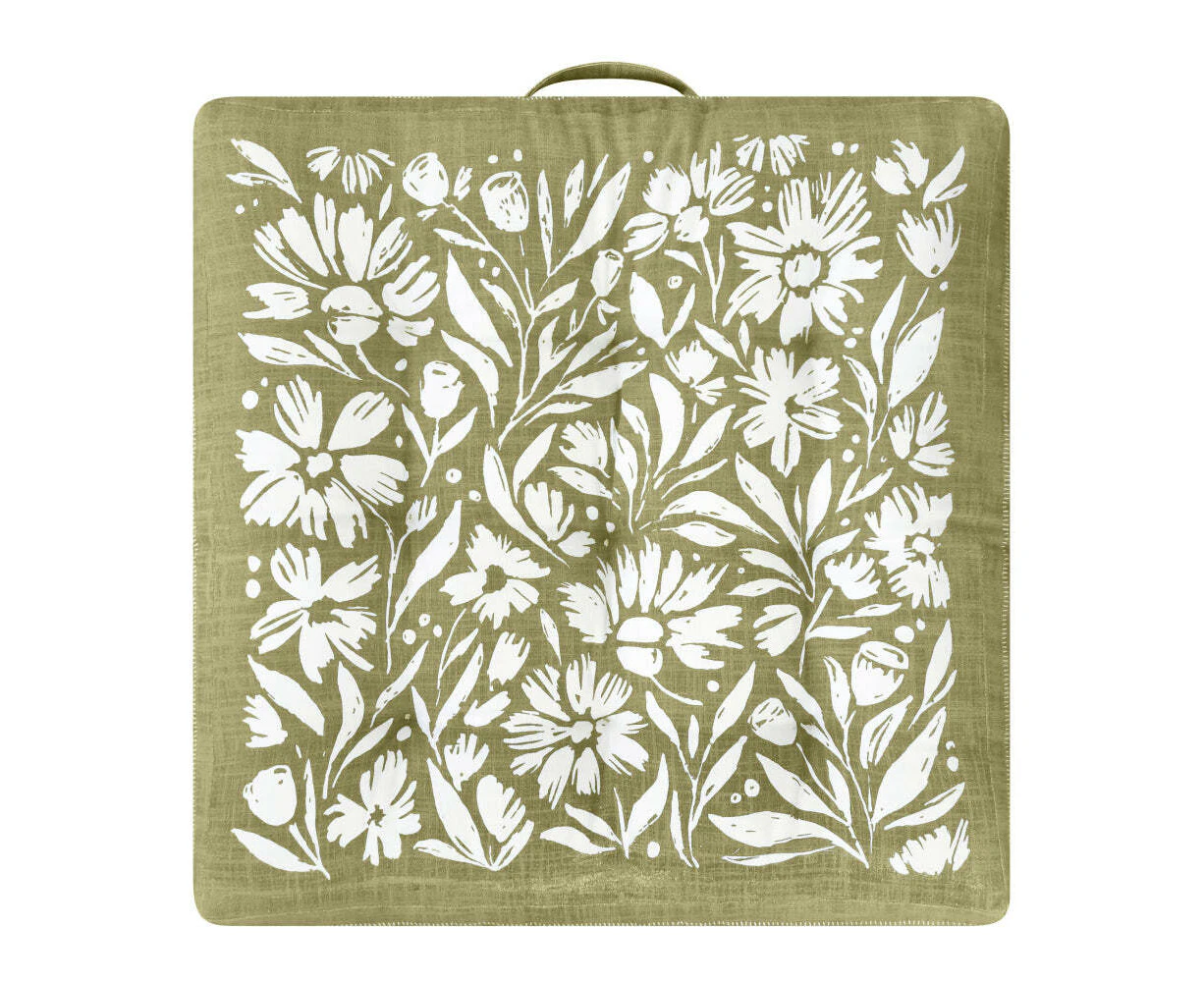 J.Elliot Home Kennedy Floor Cushion 65x65x12cm Olive & Ivory Modern Home Decor