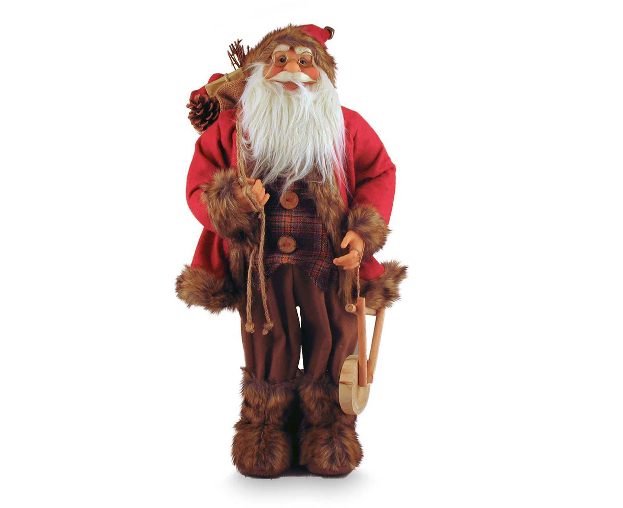 Traditional Christmas Santa  Claus With Drum 60cm Novelty Figurine/Figure Statue