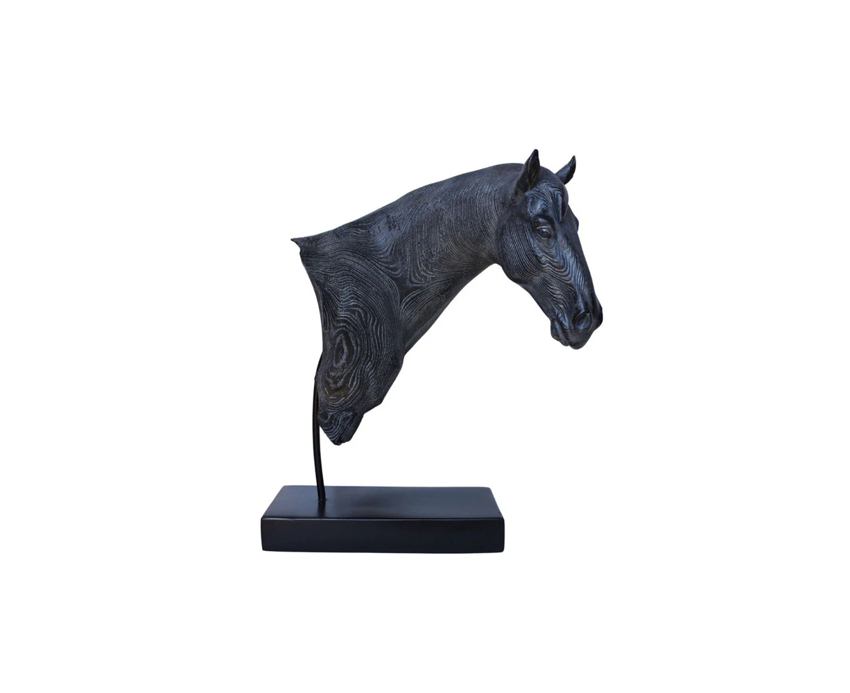 Darlin Resin/Metal 31x47cm Beauty Horse Bust Home Decor Tabletop Display Black