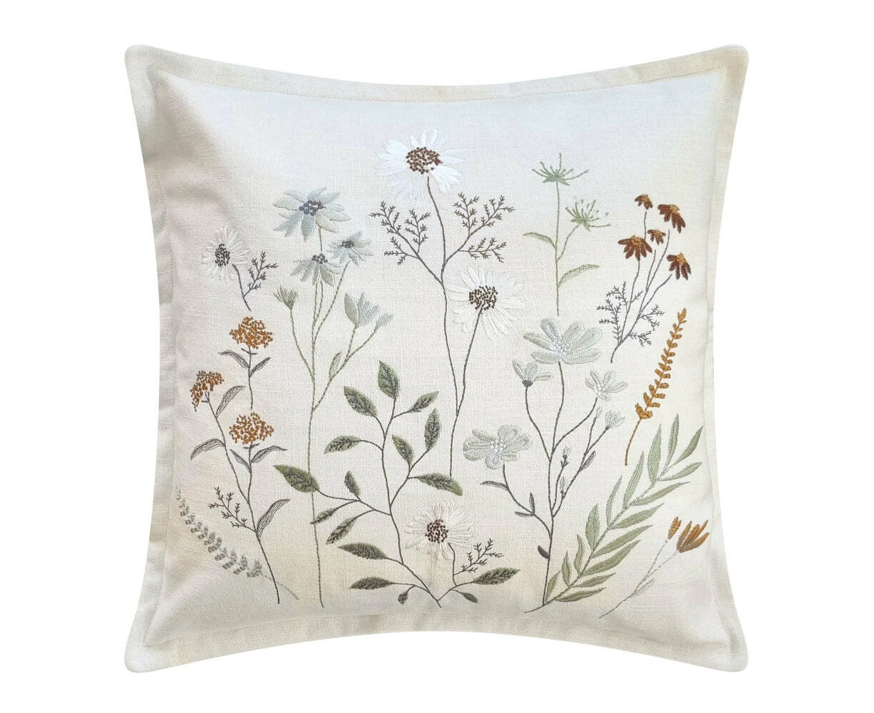 J.Elliot Home Petal Cushion 50x50cm Ivory Multicolour Modern Home/House Decor