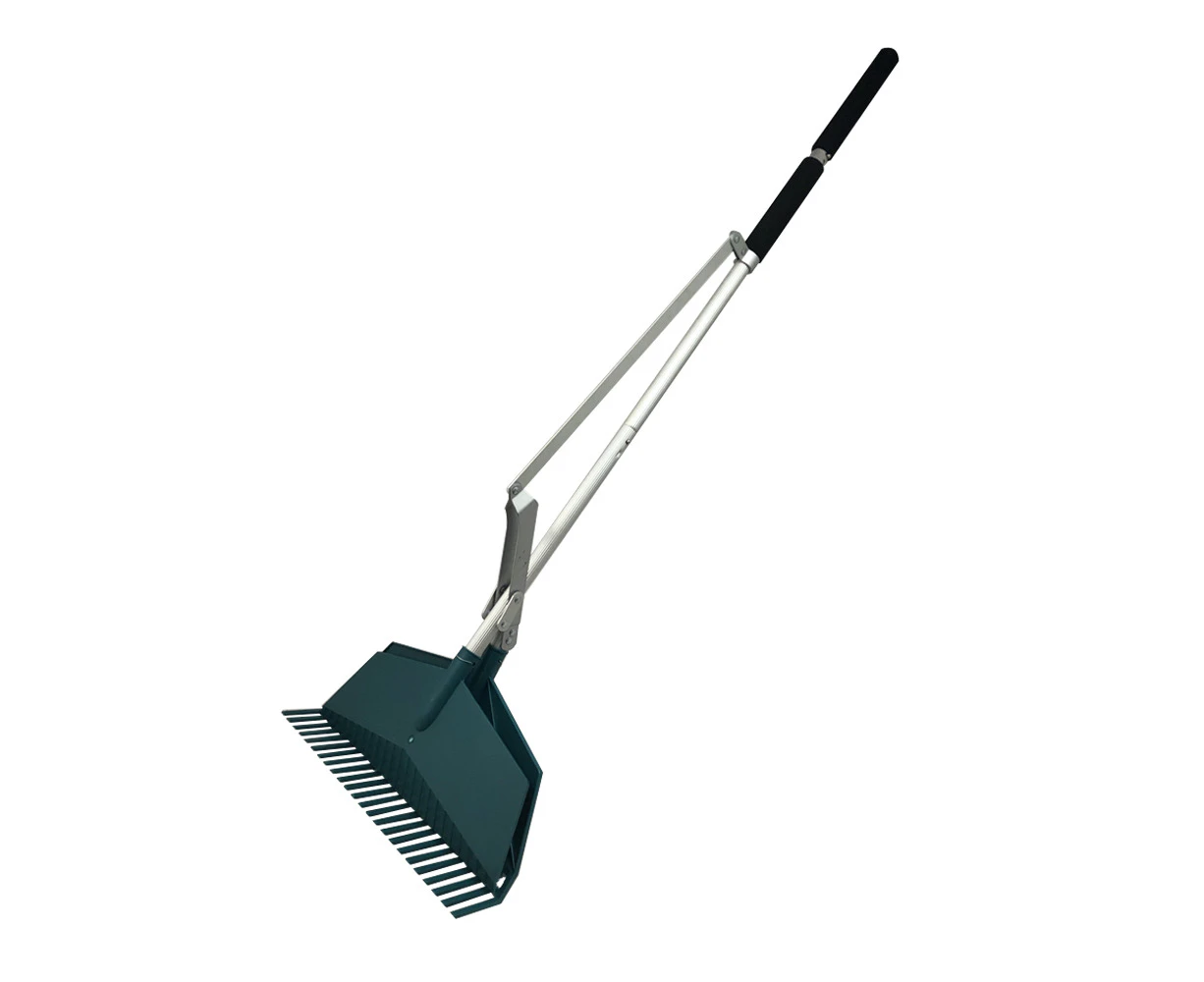 Durable 2-In-1 Rake With Dustpan Outdoor Lawn & Garden Maintenance Care Set