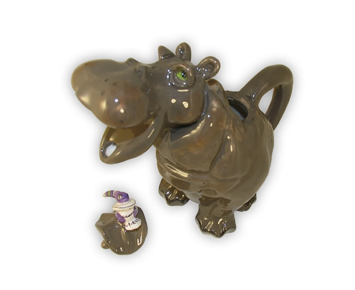 Hippo Novelty Collectable Funny Gift Ceramic Themed Decorative Teapot 20cm